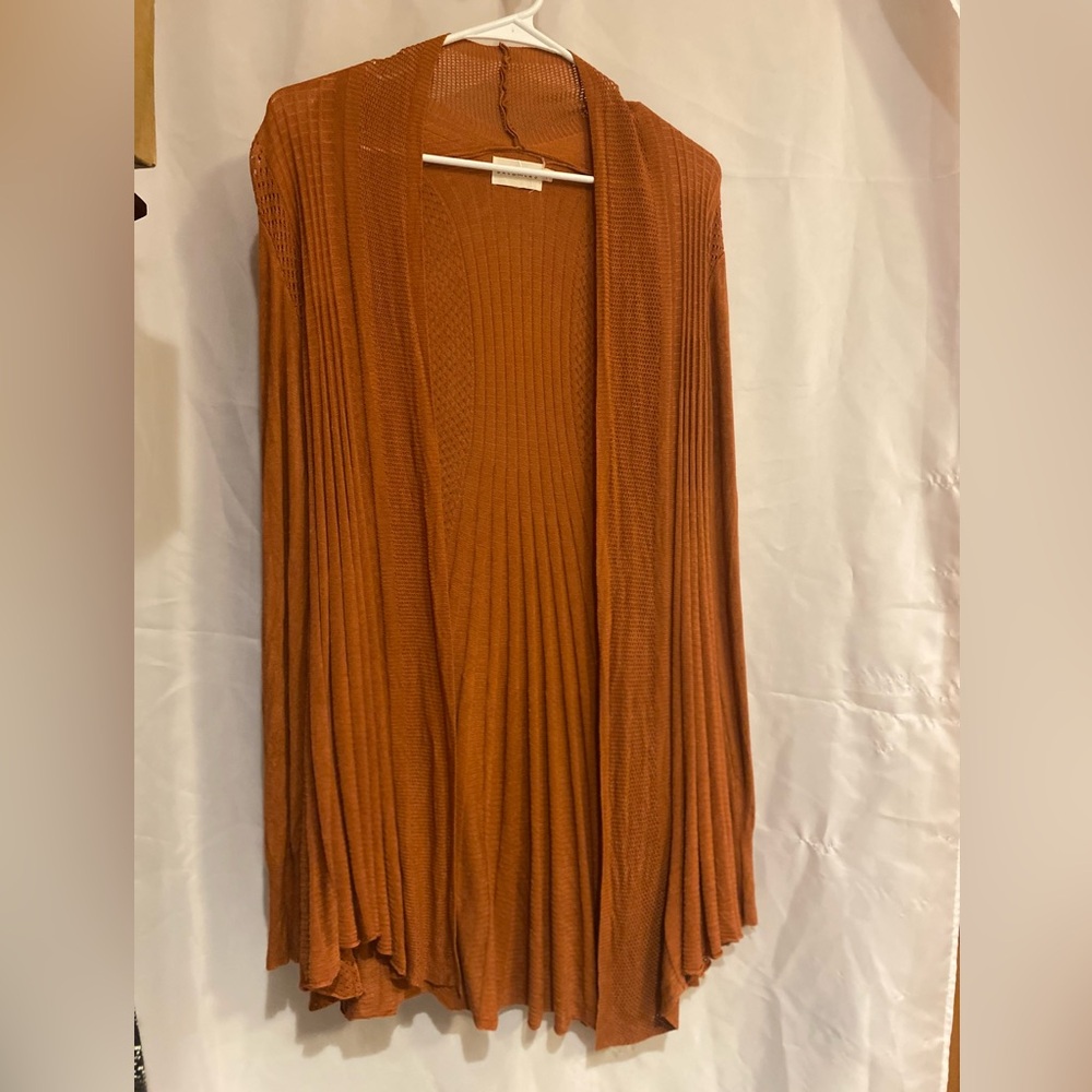 Burnt orange cardigan, size large🍁